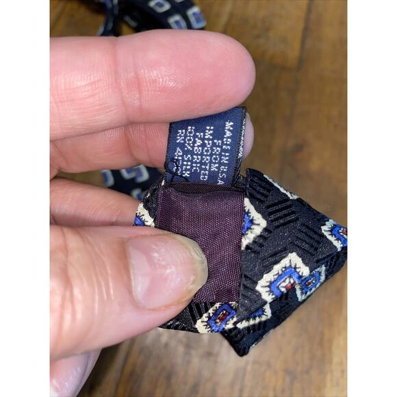 Polo Ralph Lauren Square Geometric Print Men's Silk Necktie - Picture 7 of 7